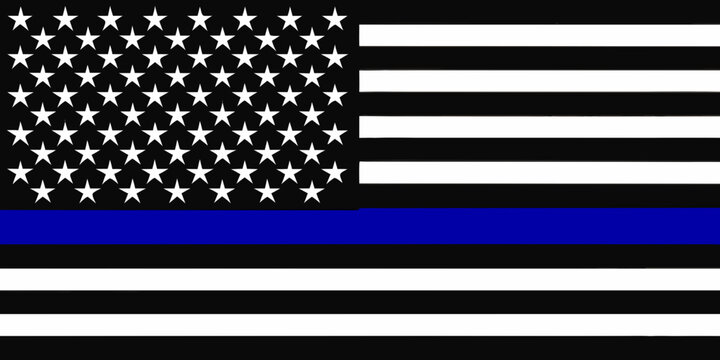 thin blue line flag symbolic american flag with blue stripe