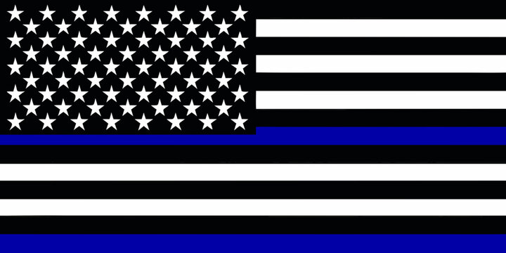 thin blue line american flag with stars and stripes