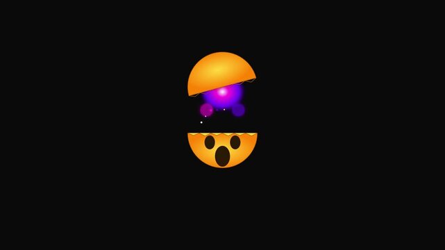 mind blown exploding head emoji on black surface