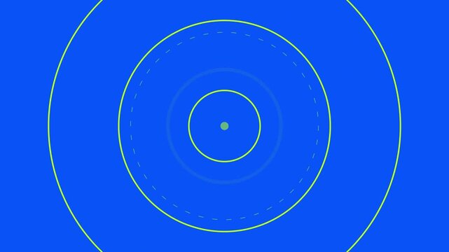 Lime Green Concentric Circle Pattern Expanding On Modern Base