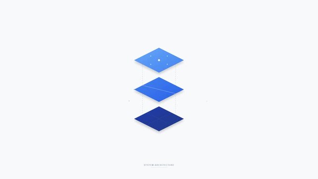 Layers Stack Overlapping Organization Structure Design Icon Animation