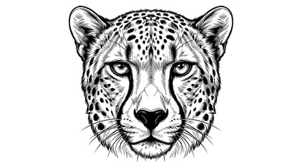 leopard head vector © Montor