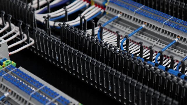 Electrical panel for organizing power supply according to the Smart Home system on KNX automation. 