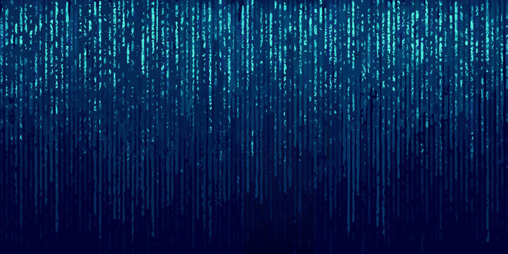 blue digital rain background abstract code matrix stream