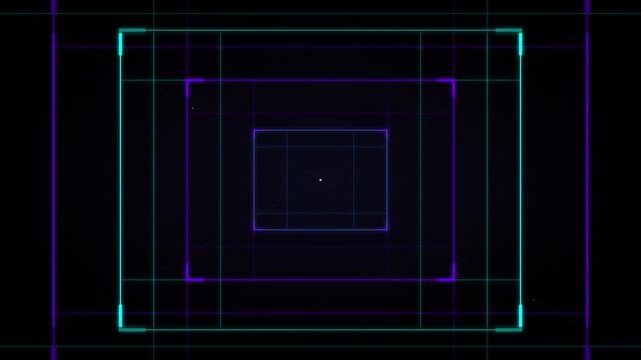 infinite zoom tech grid tunnel motion background loop