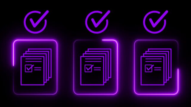 Legal document approval process idea on the transparent background. Automated workflow management solution. Animation video.