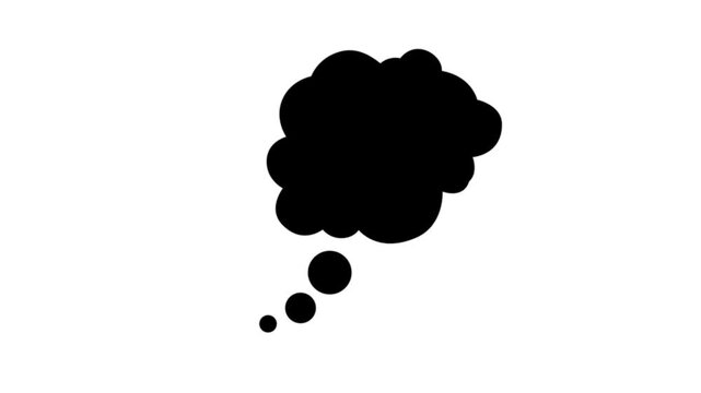 Thinking Bubble or Dynamic fast thought bubble animation. white background