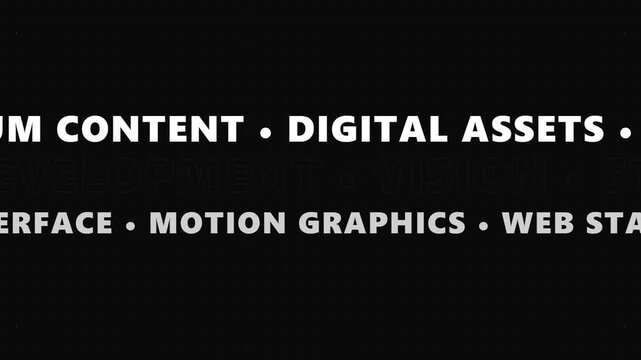 horizontal infinite loop text animation for website footers