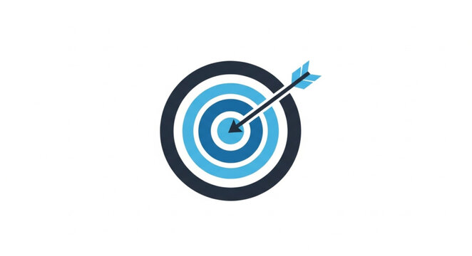 Target with arrow in the center representing success and achievement.