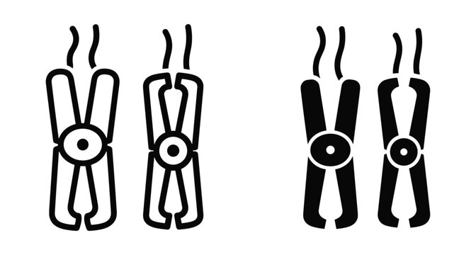 Dental extraction forceps icons set showing surgical pliers for tooth removal in outline and solid black glyph vector style illustration
