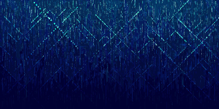 blue digital rain background dense cascading code pattern