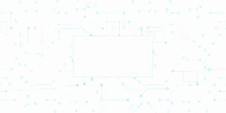 circuit board schematic light blue on white background