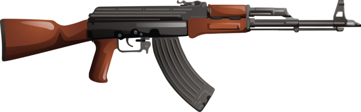 AK-47 gun editable