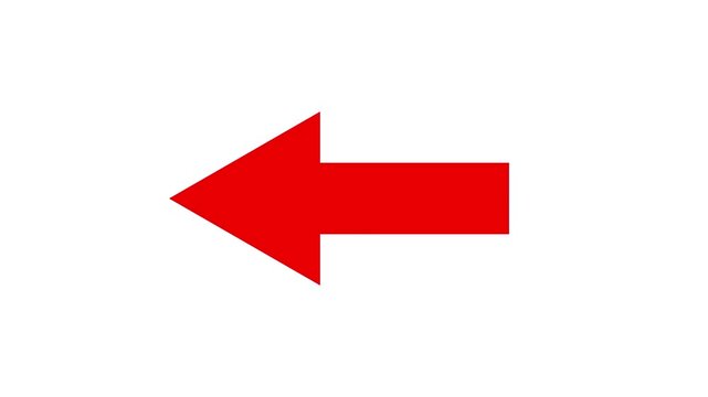 Arrow symbol icon. Directional sign arrow points to the left, Abstract directional arrow icon animation ,neon arrow loading animation. 4k video