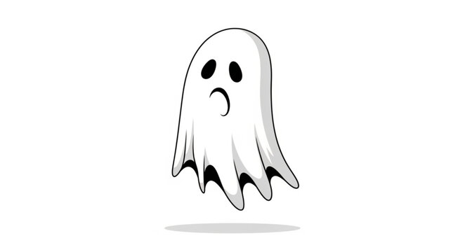 Sad Ghost Character Illustration.