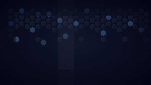 glowing 3d hexagonal honeycomb tech grid animation