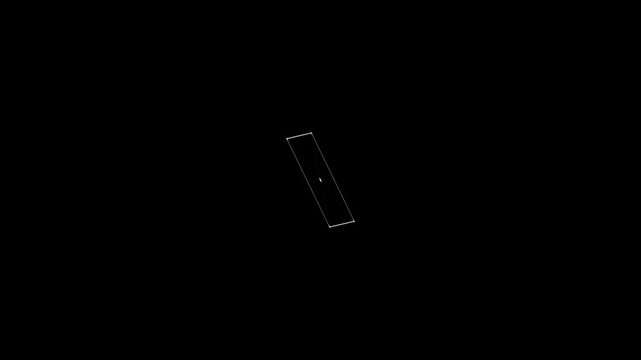 geometric rotating cube structure animation on black screen