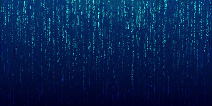 blue digital rain background dense cascading code pattern