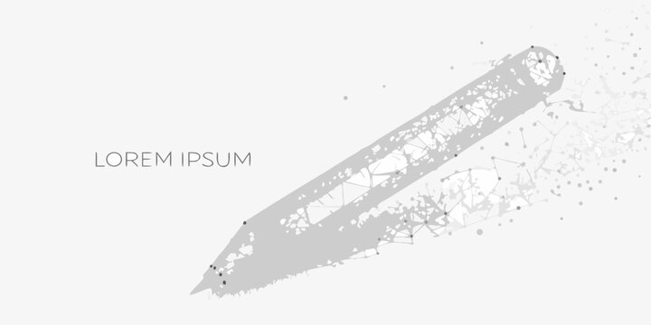 dissolving pencil illustration abstract creative concept on white background