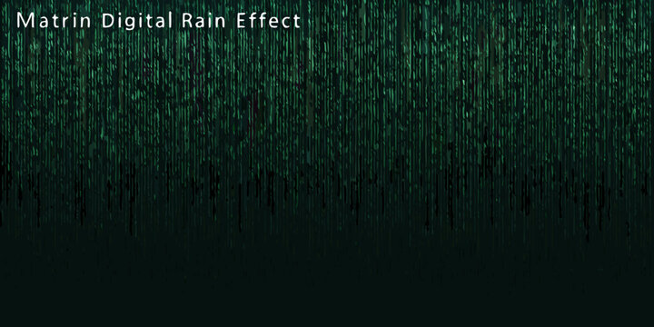 matrix digital rain effect seamless vertical cascade of green code