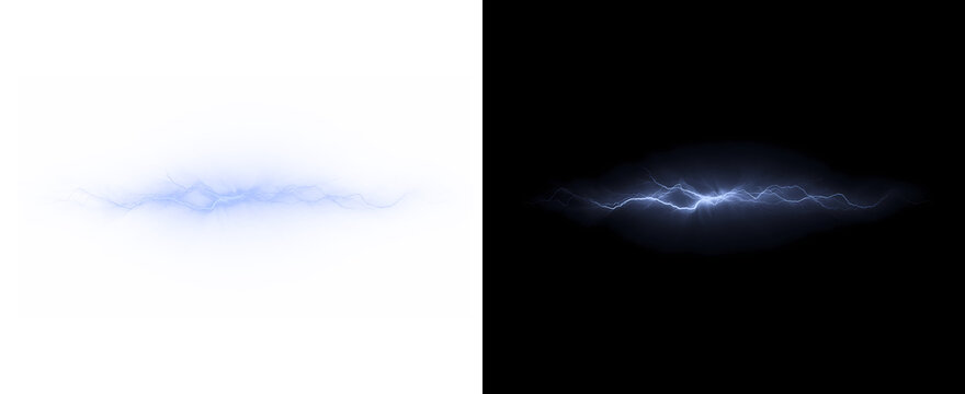 Abstract electrical energy wave with red-hot lightning and impressive plasma effects. Electrical lightning with radiating plasma energy and a stunning thunderstorm atmosphere with a fog effect.