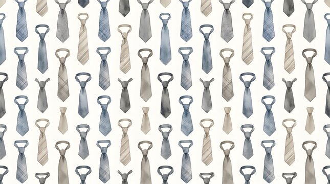Watercolor tie pattern seamless repeat design for fashion and textile applications