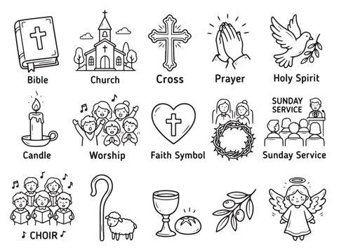 Church Life Sketch Icons