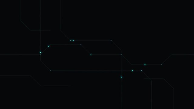 Futuristic Cyber Circuit Board Power Up Animation