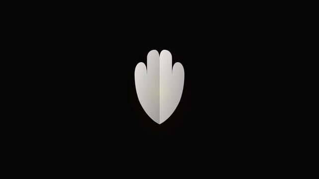 folded praying hands emoji glowing on black background