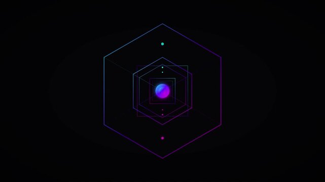 fractal zoom pattern bright modern motion background