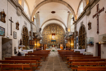 Obraz premium Sanctuary of virxe da barca interior in muxia, galicia