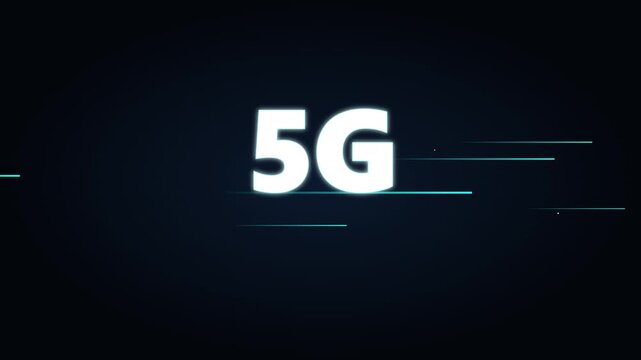 fast 5g network speed technology animation