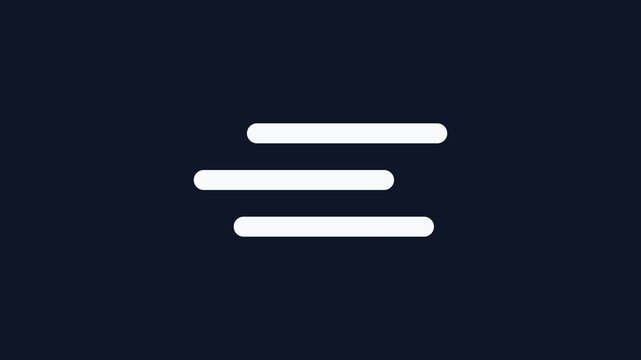 minimalist menu icon animation loop 4k