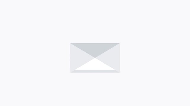 minimalist mail envelope opening closing loop