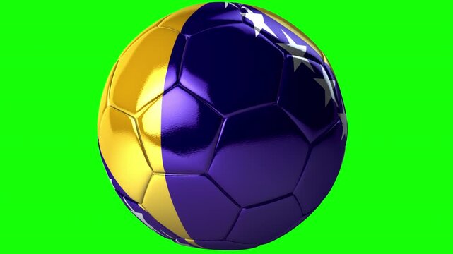 Metallic Soccer Ball 360 4K - Bosnia and Herzegovina
