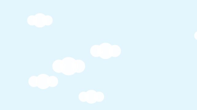 minimalist cloud sliding animation loop