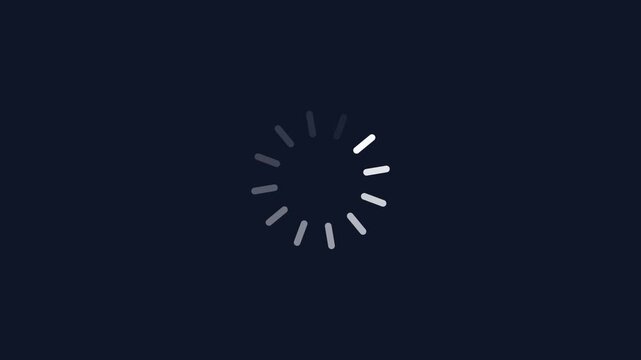 minimalist clock loader animation circular ticks