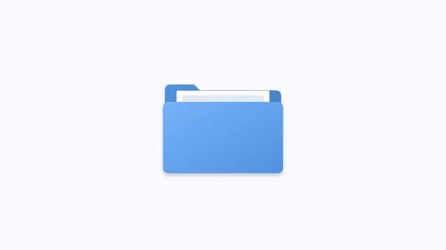 minimal folder opening loop animation