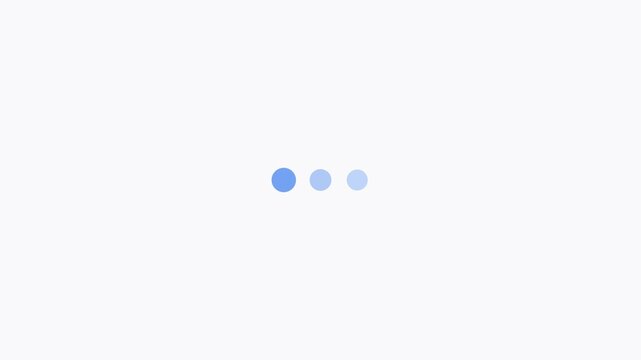 minimal data loading dots sequential animation