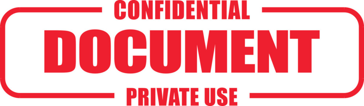 Confidential document stamp is shown on a private use paper