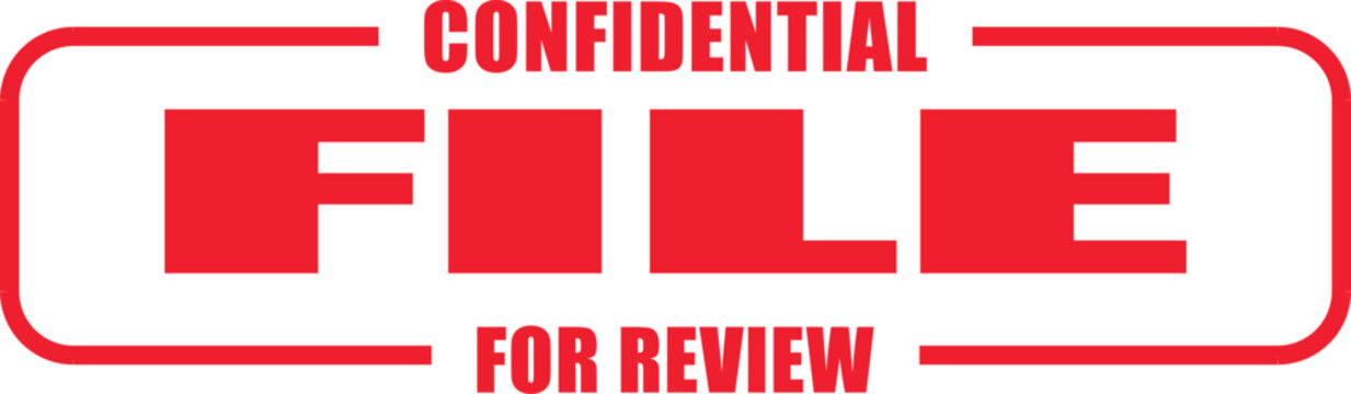 A confidential file stamp with red text on a white background indicating secrecy