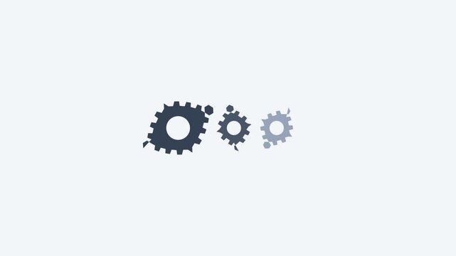 mechanical gears seamless loop animation