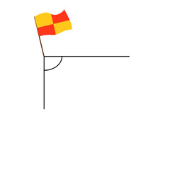 Soccer Corner Flag Vector Illustration © rakhmanyati