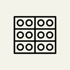 Obraz premium Black and white Lego brick toy.