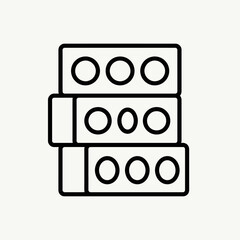 Obraz premium Stack of toy building blocks.
