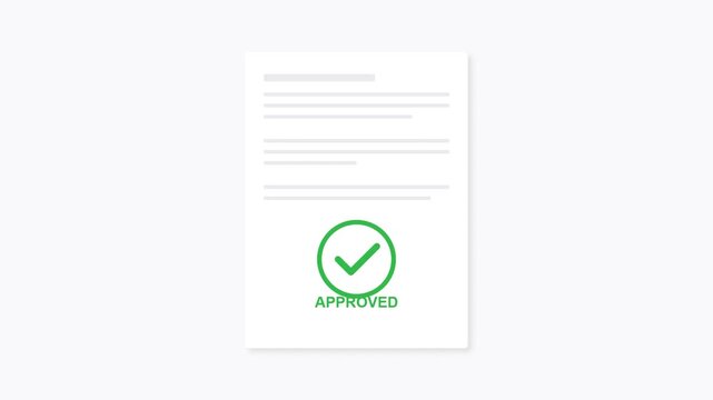document approval stamp animation 4k