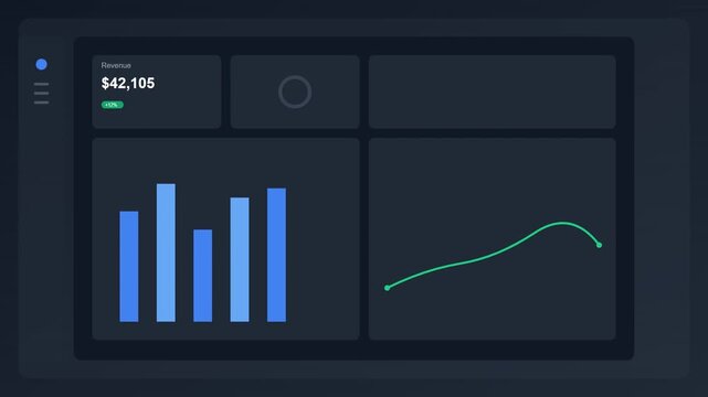 business analytics dashboard data visualization animation