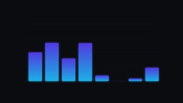 animated rising data chart loading bars