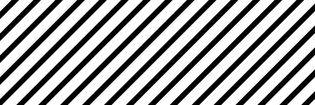Black diagonal stripe pattern on white background. Abstract monochrome line texture with thin parallel strokes for wallpaper, textile, wrapping paper, modern design, backdrop and geometric decoration.