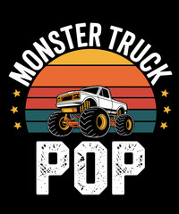 Monster Truck Pop Retro Monster Truck Pop Grandpa © Puddin98